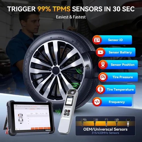 Vista 3 de THINKSCAN 689BT TPMS Combos, herramienta de diagnóstico profesional OBD2 con TPMS, herramienta de sensor de activación/lectura/aprendizaje con VENU