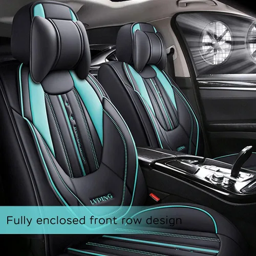 Vista 2 de Juego completo de fundas de asiento de automóvil para Mazda CX-3 2016-2021, de piel sintética, impermeable, cubierta completa, fundas de asiento