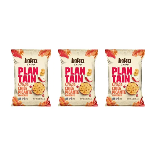 Vista 15 de Inka Crops Inka Chips- Chile Picante - Chips de plátano picante, 4 onzas (paquete de 6)