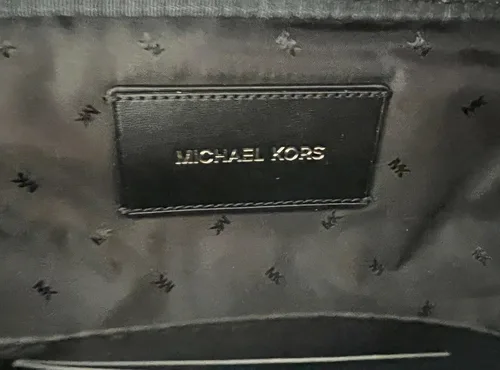 Vista 8 de Cooper - Bolsa bordada con logotipo de dos tonos y cinturón de cuero, Azul