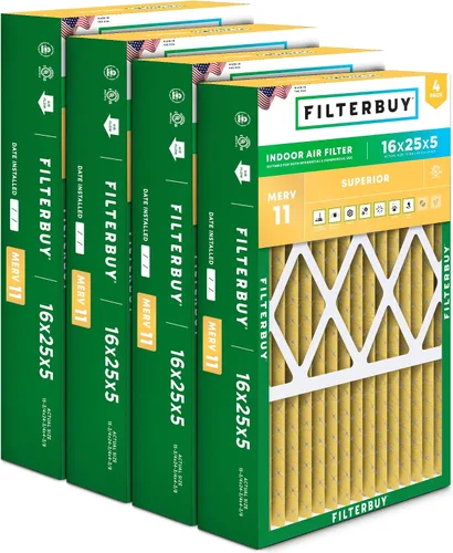 Vista 17 de Filterbuy Filtro de aire MERV 11 de 10 x 17 x 2 pulgadas Defensa Superior contra Mascotas y Alergias (paquete de 4), filtros exteriores plisados