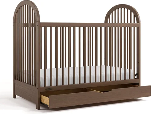 Vista 11 de Graco Cuna convertible Olivia (avena helada) – Certificado GREENGUARD Gold, 100% madera maciza, se adapta a colchón de cuna estándar, cuna de bebé