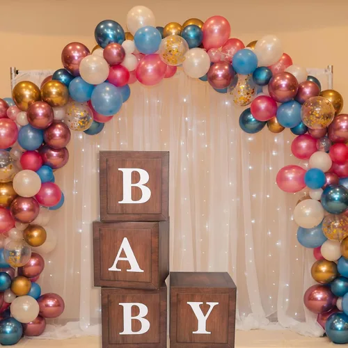 Vista 6 de CJT Cajas transparentes para bebé con letras para baby shower, decoraciones de baby shower, fiesta de cumpleaños, revelación de género, recuerdos