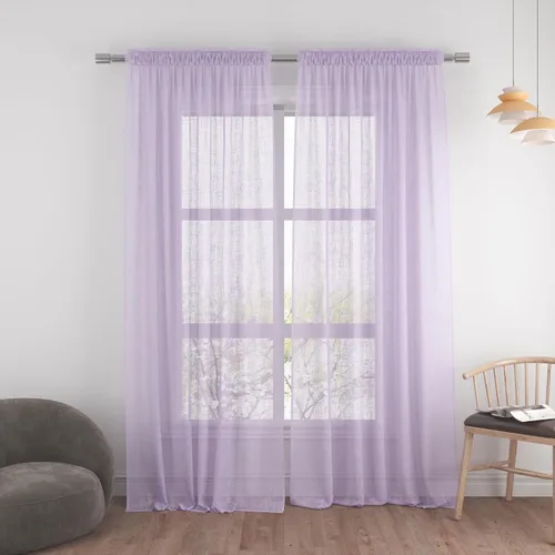 Vista 150 de UPOPO Paneles de Cortina Beige Pequeños Cortinas Transparentes de Gasa de 16 Pulgadas de Largo Cortinas de Cocina de Voile con Textura de Lino