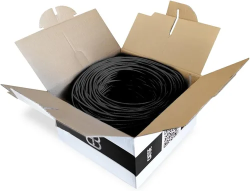 Vista 3 de Dripstone Cable LAN Ethernet CAT5e 4/UTP 24AWG, negro (600025)