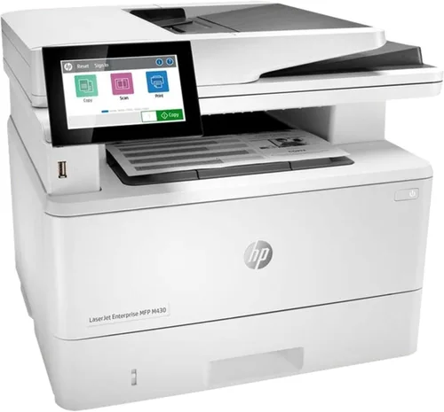 Vista 7 de HP LaserJet Enterprise MFP M430f Impresora monocromática todo en uno con Ethernet integrado e impresión de 2 caras (3PZ55A), color blanco, grande