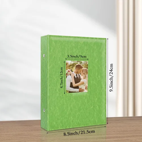 Vista 4 de Artmag Álbum de fotos de 4 x 6 pulgadas, 300 fotos, gran capacidad para bodas, familia, cubierta de cuero, álbumes de fotos con capacidad para 300