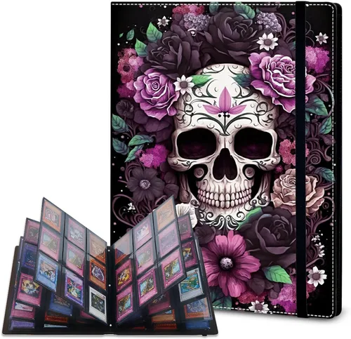 Vista 8 de Rossy Carpeta de tarjetas con 4 bolsillos, carpeta de tarjetas intercambiables, álbum de colección de tarjetas, para 160 tarjetas de carga lateral