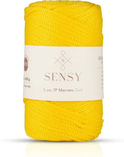 Vista 74 de Sensy - Cuerda de poliéster prémium de 0.197 in y 104 yardas, 100% polipropileno, cordón de macramé de 0.197 in, cuerda de ganchillo para bolsa