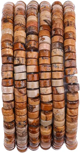 Vista 54 de BEADIA Cuentas Espaciadoras de Jade Natural Africano Planas Redondas Sueltas para Hacer Joyas con Abalorios 3mmx2mm 38cm