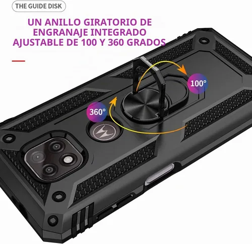 Vista 6 de TJS - Funda compatible con Motorola Moto G Power 2021 (negro)