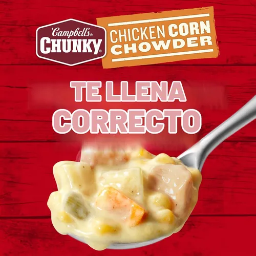 Vista 7 de Campbell's Sopa Chunky, Sopa Chowder de Pollo y Maíz, Lata de 18.8 Oz