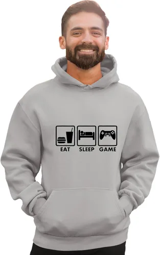 Vista 19 de Go All Out Eat Sleep Game - Sudadera con capucha para hombre y mujer Verde Irlandés