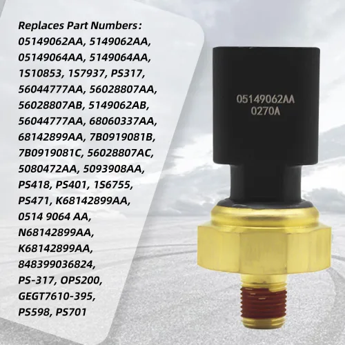 Vista 3 de Reemplazo 5149062AA Sensor de presión de aceite del motor Interruptor emisor compatible con Dodge Challenger Ram 1500 2500 3500 4500 5500 Compatible