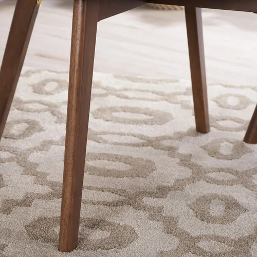 Vista 6 de Christopher Knight Home Abrielle Mid-Century - Sillas de comedor modernas con marco de madera de caucho, juego de 2 piezas, color beige claro