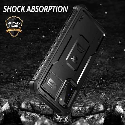 Vista 7 de Dexnor Funda para Samsung Galaxy S20 5G, [Protector de pantalla integrado y soporte] Protección de grado militar de servicio pesado a prueba