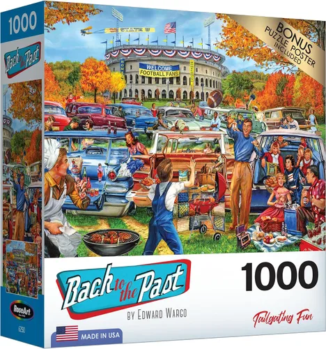 Vista 9 de RoseArt - Back to the Past - Backyard BBQ - Rompecabezas de 1000 piezas para adultos