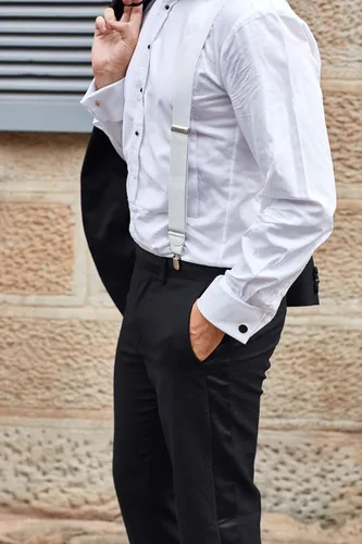 Vista 4 de Tirantes para hombre de tamaño ajustable con clips