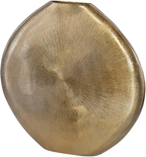 Vista 7 de Uttermost Gretchen - Jarrón moderno dorado acanalado de 23 pulgadas de alto