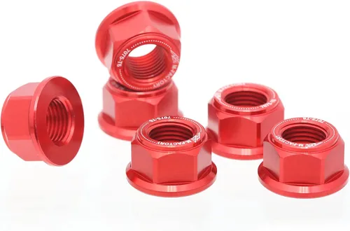 Vista 7 de MC MOTOPARTS Tuercas de piñón trasero negras compatibles con YZF 600R YZF R1 R3 R6 FZ1 FZ6 FZ8