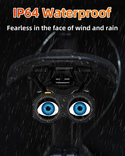 Vista 6 de Demon Eyes - Luz trasera para bicicleta, luces traseras programables impermeables con 82 preajustes, lámpara trasera LED recargable USB-C
