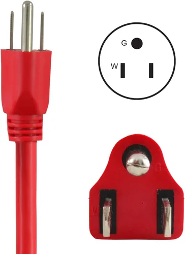 Vista 2 de Conntek Cables de extensión SJTW 14/3 para interiores y exteriores, 15 amperios, certificado UL y OSHA
