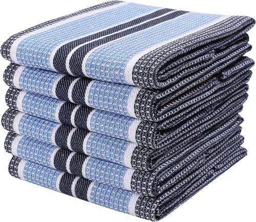 Vista 10 de Goroly Home - Paquete de 6 trapos de cocina vintage, rústicos, de 100% algodón, altamente absorbentes, de secado rápido, de grado profesional