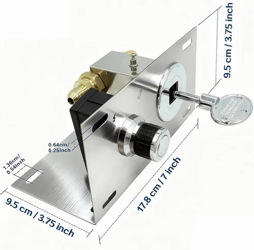 Vista 4 de Kit de Encendido para Hoguera con Encendido por Chispa de Botón Pulsador, Válvula de Cierre de 1/2" y Llave de 3", Compatible con Propano y Gas