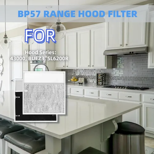 Vista 3 de BP57 - Filtro de ventilación para campana de estufa con lente de luz, filtro de grasa de escape de cocina, filtro de aire de grasa de 11 3/8
