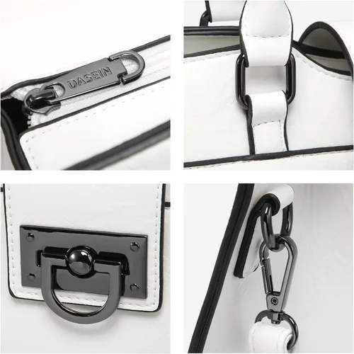 Vista 6 de Dasein Bolsos de mano para mujer, monederos con monograma, bolso grande para mujer, bolso de hombro, bolsa de trabajo con asa superior, juego de 2