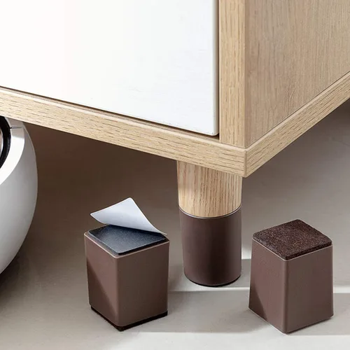 Vista 4 de Piernas autoadhesivas cuadradas/redondas para muebles, patas de mesa de café de 1.969 in de alto, cojín de patas de sofá silencioso, patas