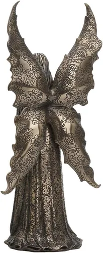 Vista 6 de Veronese Design Anne Stokes - Estatua de diseñador de resina fundida en frío de 14 1/8 pulgadas de alto, acabado de bronce antiguo, Only Love Remains