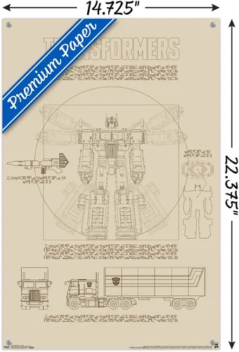 Vista 3 de Trends International Hasbro Transformers - Póster de pared con pasadores de presión, 14.725 x 22.375 pulgadas