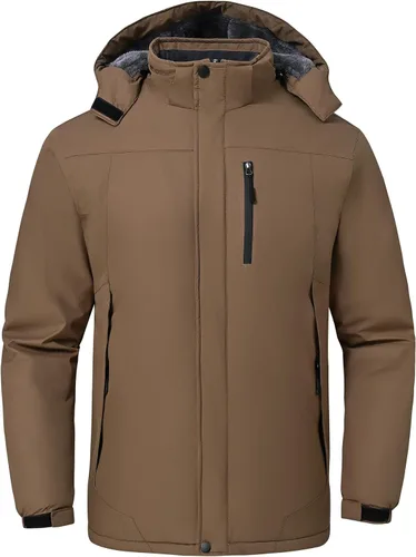 Vista 9 de Chaqueta de esquí para hombre, impermeable, resistente al viento, con capucha