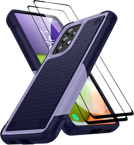 Vista 15 de Jeylly Funda para Samsung Galaxy A52 5G, Galaxy A52 Funda para teléfono con protector de pantalla híbrida de silicona antiarañazos, funda de defensa