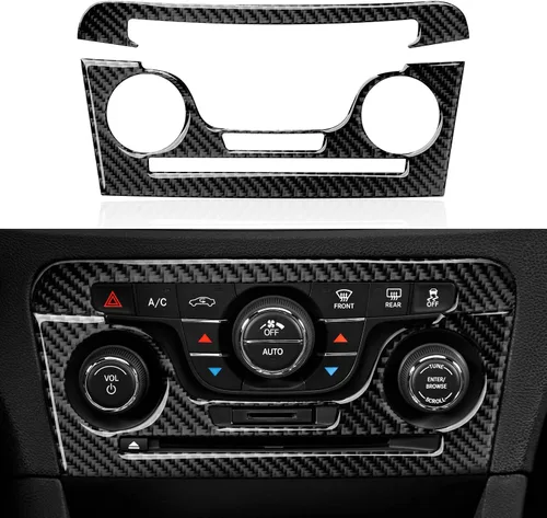 Vista 17 de Coche cambio cambio panel cubierta calcomanías para 2011 2012 2013 2014 Dodge cargador accesorios fibra carbono interior pegatinas
