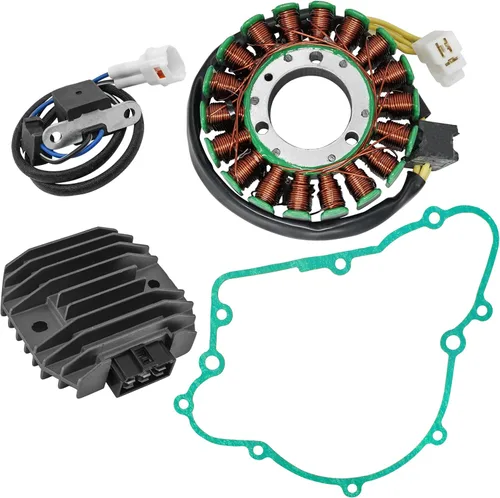 Vista 6 de Caltric Rectificador y junta regulador de estator compatible con Kawasaki Bayou 220 Klf220 1996-2002