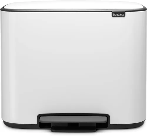 Vista 14 de Brabantia Bo - Basurero de cocina con compartimento individual, color negro mate, cubo interior de 9.5 galones, cubo de basura de cierre suave