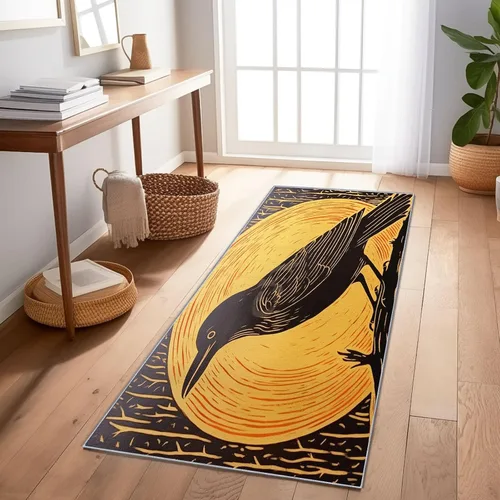 Vista 17 de Alfombra lavable para pasillo, alfombra de cocina de 2 x 5 pies, alfombra de entrada, estilo industrial, paneles de madera, textura suave Negro 6
