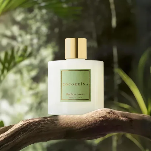 Vista 3 de Difusor de Varillas Cocorrína - Difusor Aromatizante con Aroma de Arroyo de Bambú con 8 Varillas, Difusor de Fragancia para Hogar, Decoración