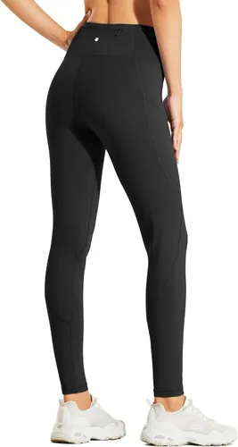 Vista 2 de Willit - Leggings de cintura alta con forro polar para mujer, impermeables, térmicas, para senderismo, yoga, correr