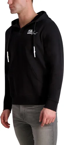 Vista 3 de Karl Lagerfeld Paris Men's Hoodie with Rubber Logo French Terry