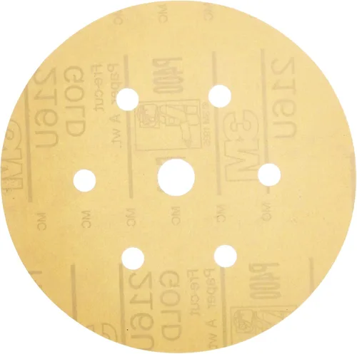 Vista 9 de 912 Hookit disco de arena P5A de 3" color oro de 3M, P220, 3, Dorado
