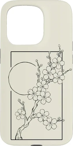 Vista 14 de iPhone 16 Japanese Graphic Cherry Blossom with Sun Case