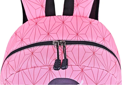 Vista 6 de Roffatide Mochila de anime negro verde a cuadros mochila de gran capacidad para computadora portátil, Nezuko, Classic