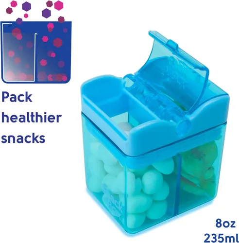 Vista 2 de Precidio Design Snack in the Box NUEVO Contenedor de aperitivos reutilizable ecológico amigable con los dedos (azul) 1001BL