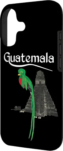 Vista 2 de Guate Quetzal Guatemala Maya Antigua Tikal Coban Volcan Cafe - Carcasa para iPhone 17