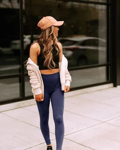 Vista 83 de NexiEpoch - Paquete de 4 leggings suaves para mujer, con bolsillos, control de abdomen y cintura alta, pantalones capri para yoga y ejercicio