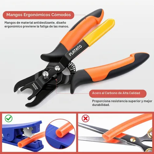 Vista 4 de PLATATO Air Line Removal Tool for 1/4”- 5/16” (6-8mm) with Tube Cutter