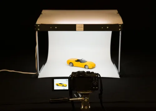 Vista 3 de Estudio fotográfico de mesa PS5LED Lightbox con iluminación LED para fotografía de productos